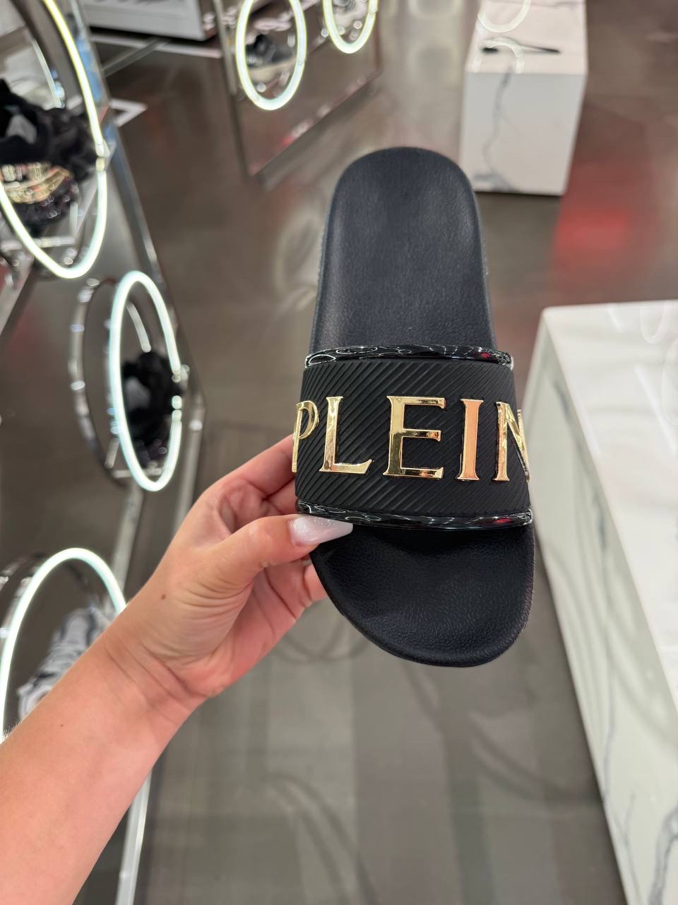 PLEIN SPORT Slides side view - Women's luxury Shoes