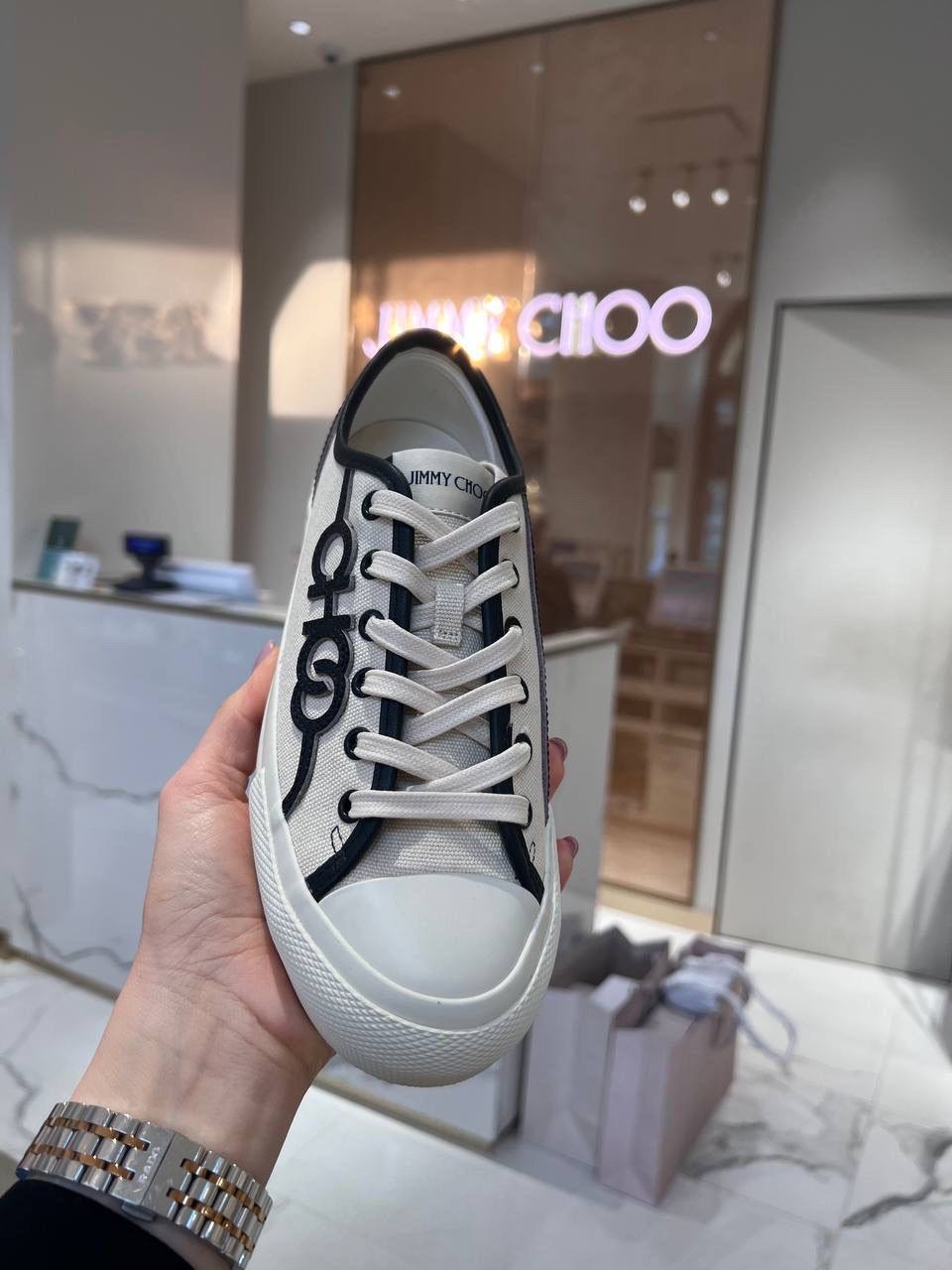 JIMMY CHOO Sneakers side view - Women's luxury Shoes