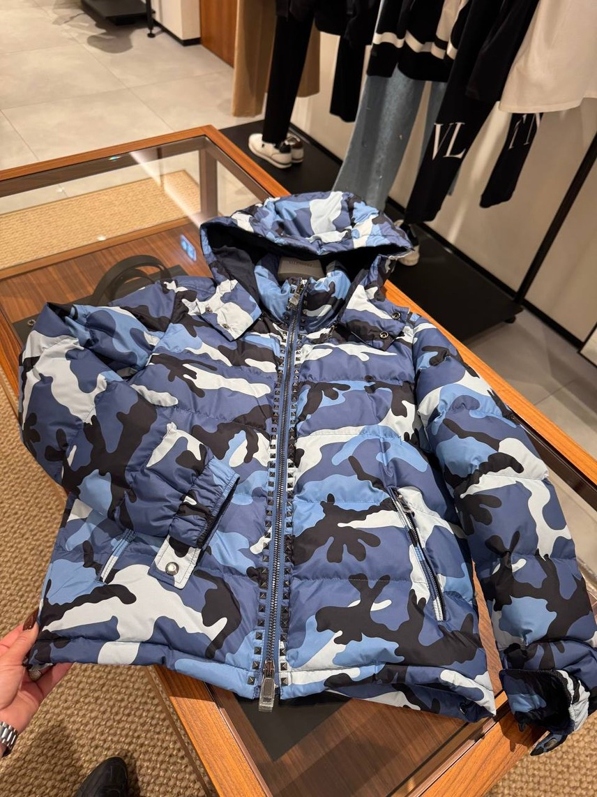 VALENTINO GARAVANI Down jacket front view - Men's luxury Clothes