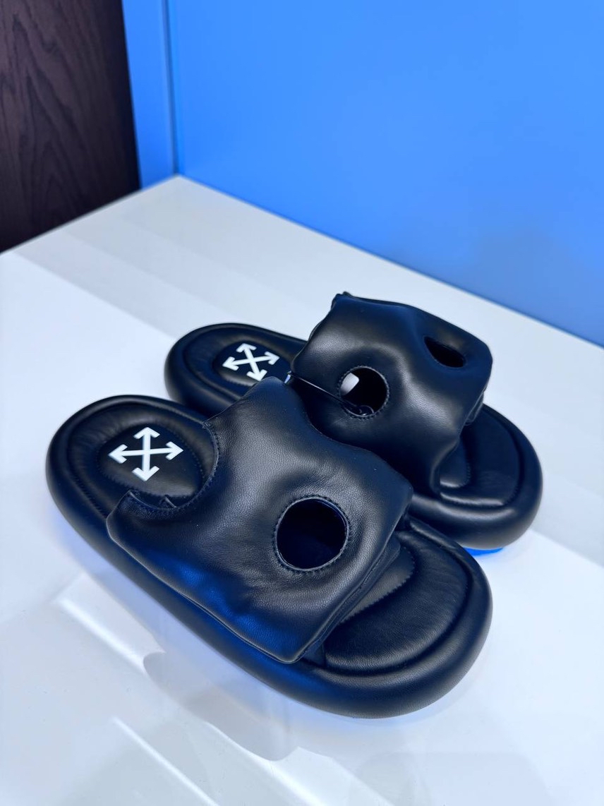OFF-WHITE Slides side view - Men's luxury Shoes
