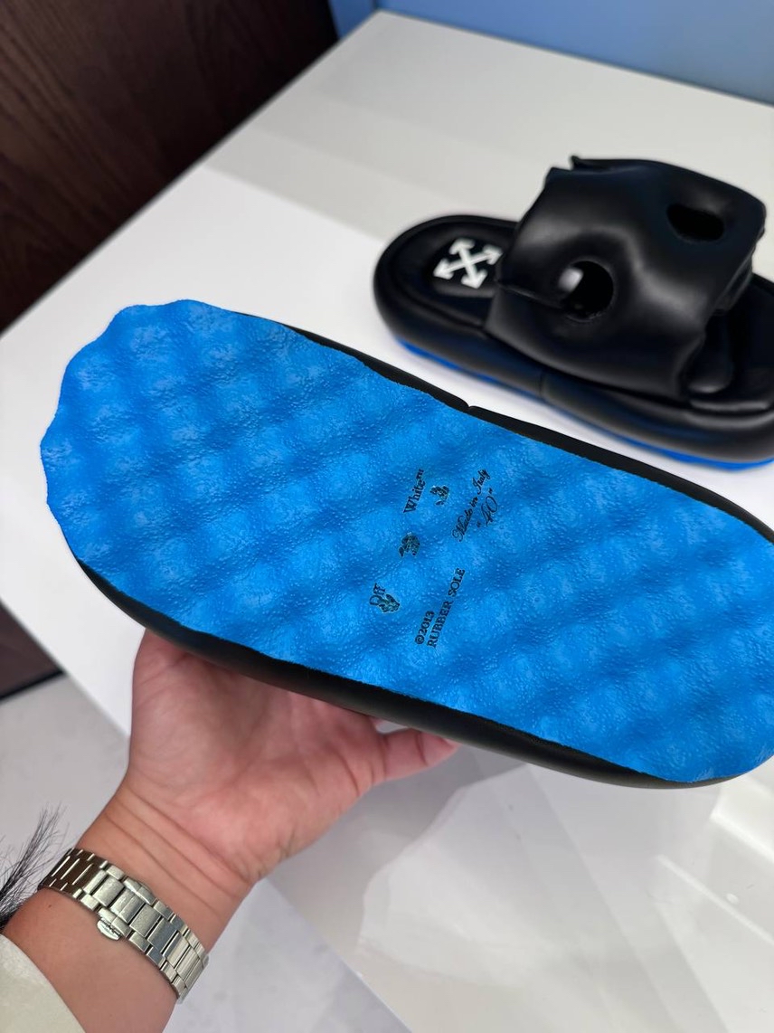 OFF-WHITE Slides side view - Men's luxury Shoes