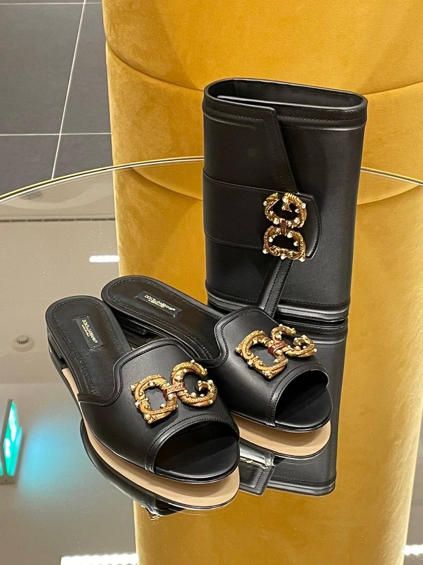 DOLCE & GABBANA Slides side view - Women's luxury Shoes