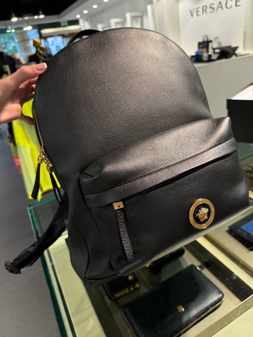 VERSACE Backpack side view - Men's luxury Bags