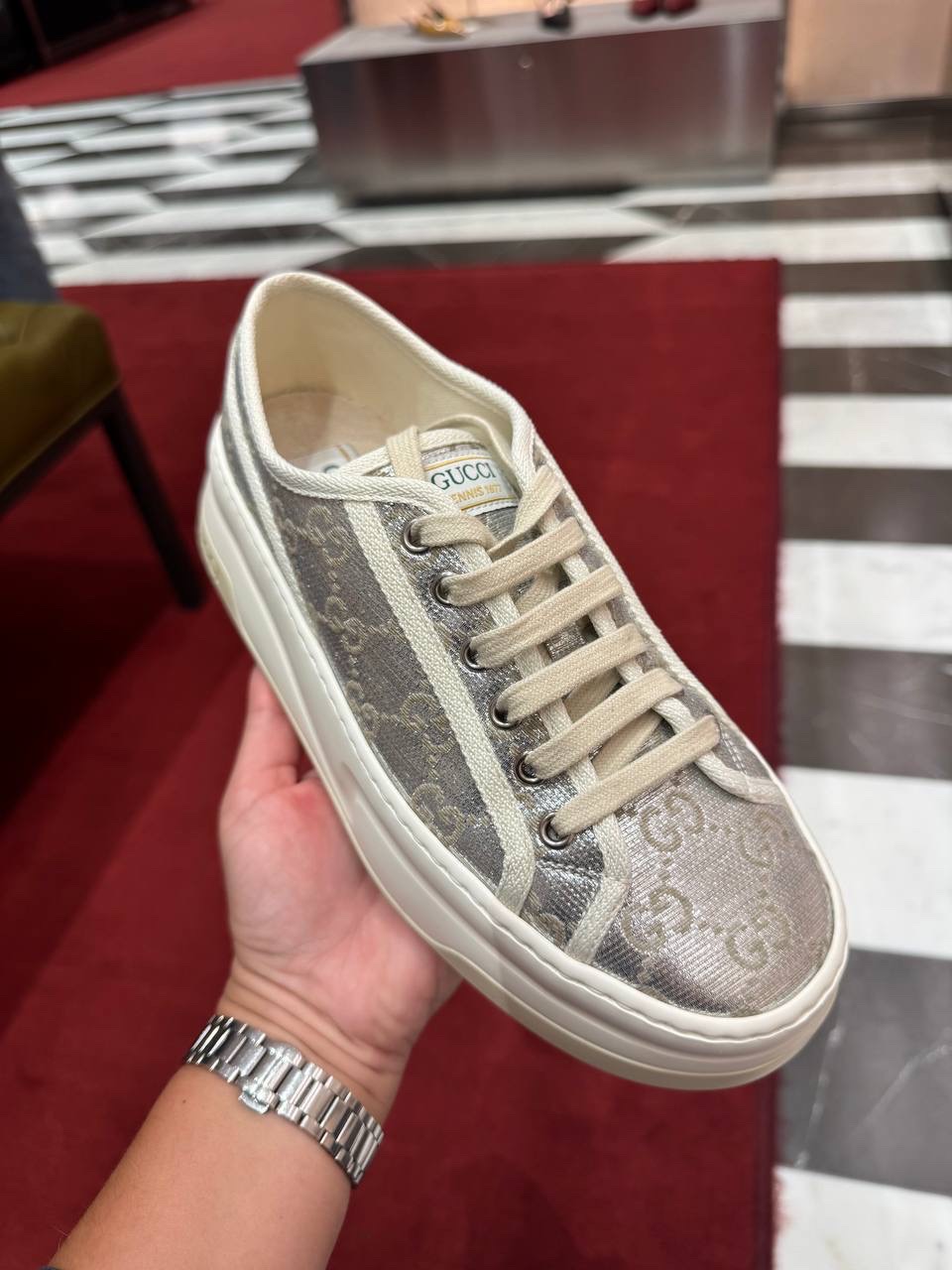 GUCCI Sneakers side view - Women luxury Shoes