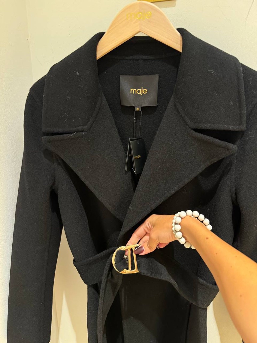 MAJE Coats side view - Women's luxury Clothes
