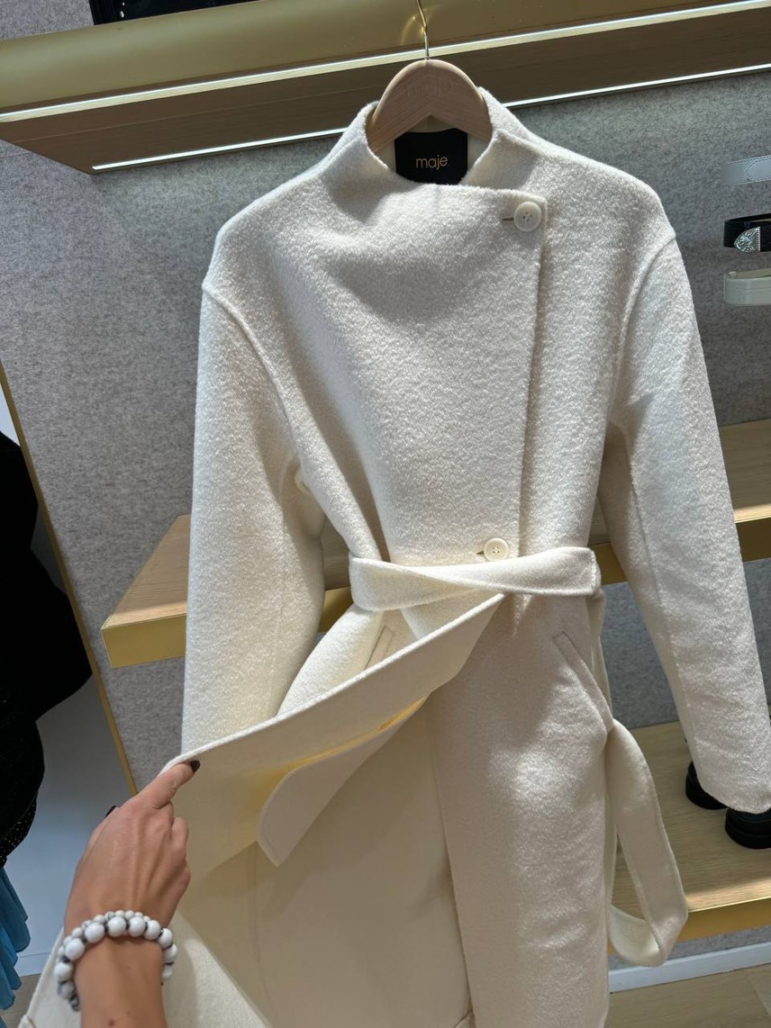 MAJE Coats side view - Women's luxury Clothes
