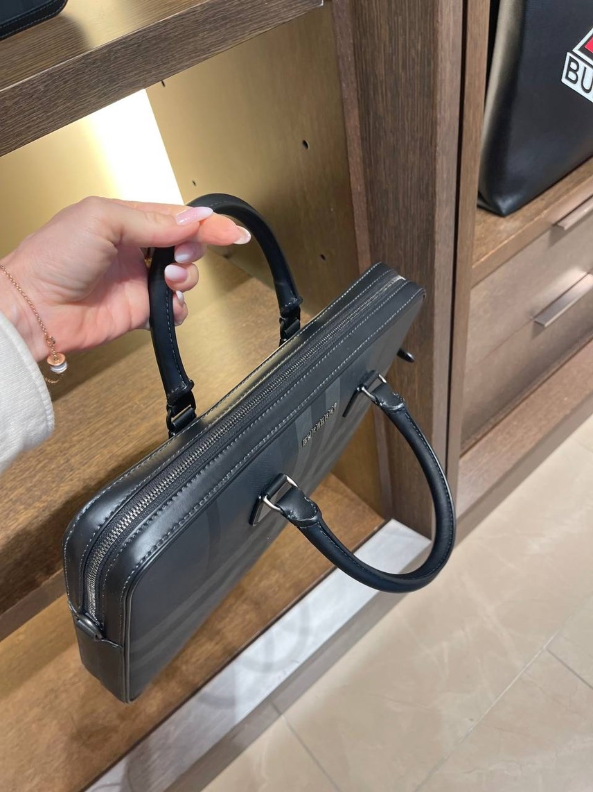 BURBERRY Laptop bags and briefcases side view - Men's luxury Bags