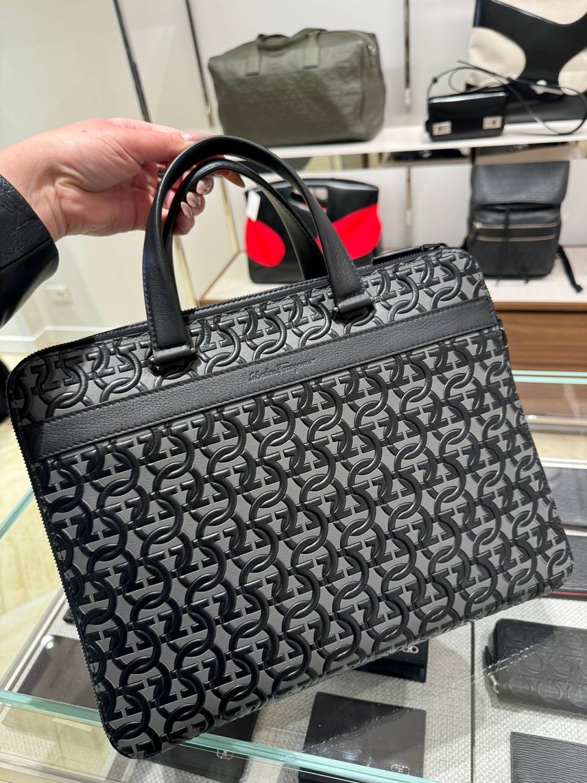 SALVATORE FERRAGAMO Laptop bags and briefcases front view - Men's luxury Bags