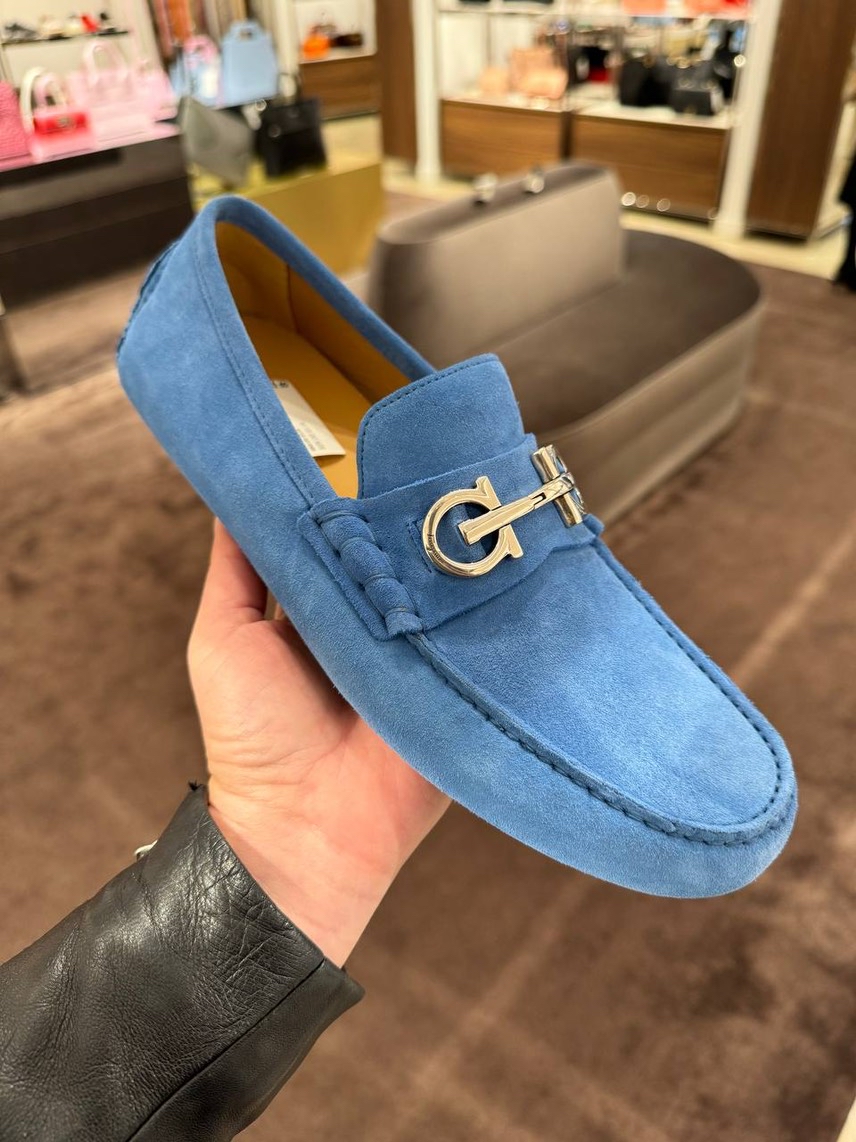 SALVATORE FERRAGAMO Moccasins front view - Men's luxury Shoes