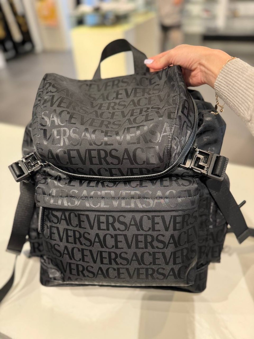 VERSACE Backpack side view - Men's luxury Bags