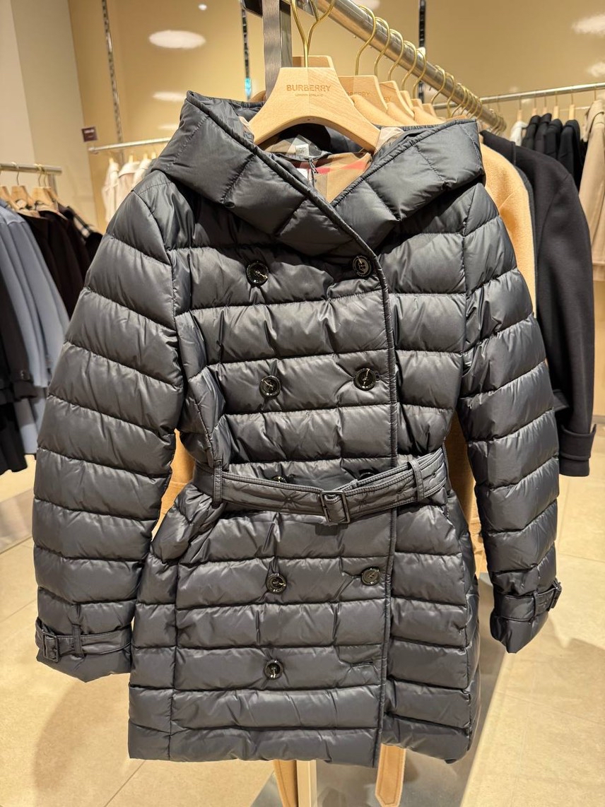 BURBERRY Down jacket front view - Women's luxury Clothes