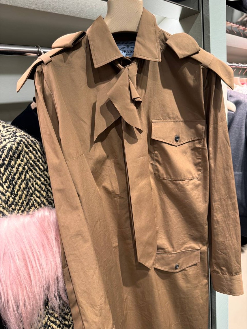 PRADA Coats side view - Women's luxury Clothes