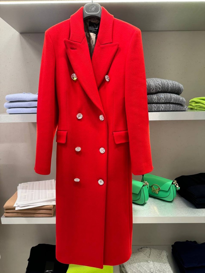 BLUMARINE Coats front view - Women's luxury Clothes
