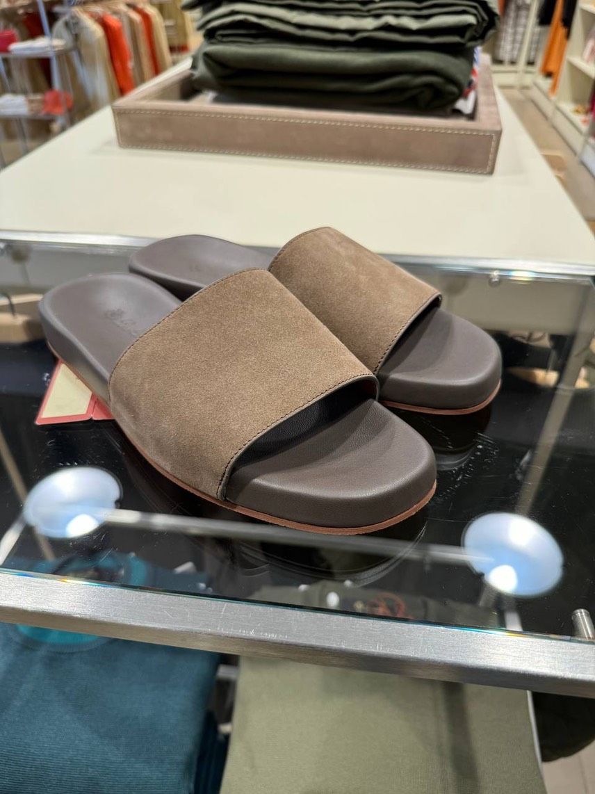 LORO PIANA Slides side view - Men luxury Shoes