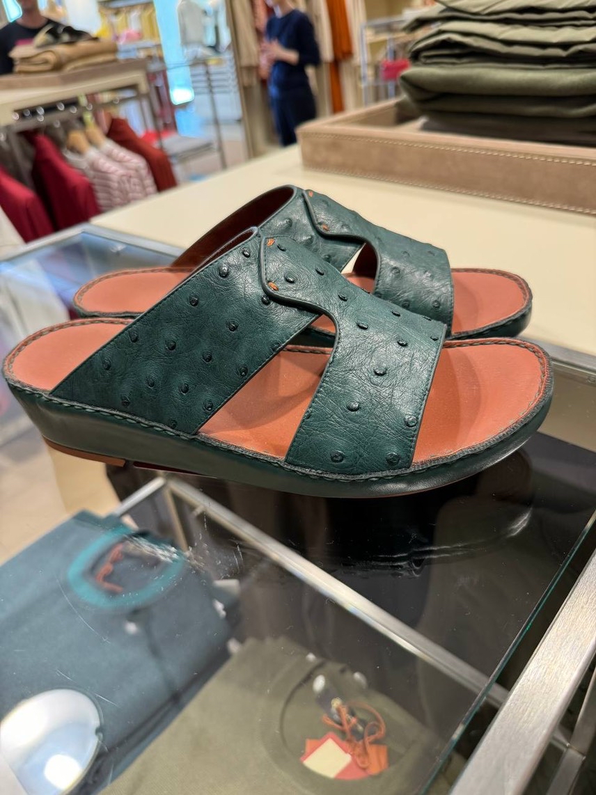 LORO PIANA Slides front view - Men's luxury Shoes
