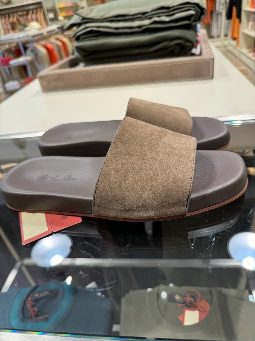 LORO PIANA Slides front view - Men luxury Shoes