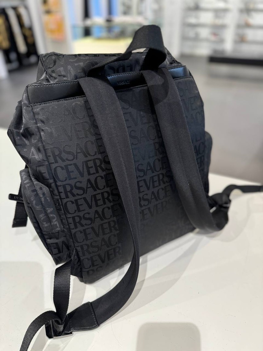 VERSACE Backpack side view - Men's luxury Bags
