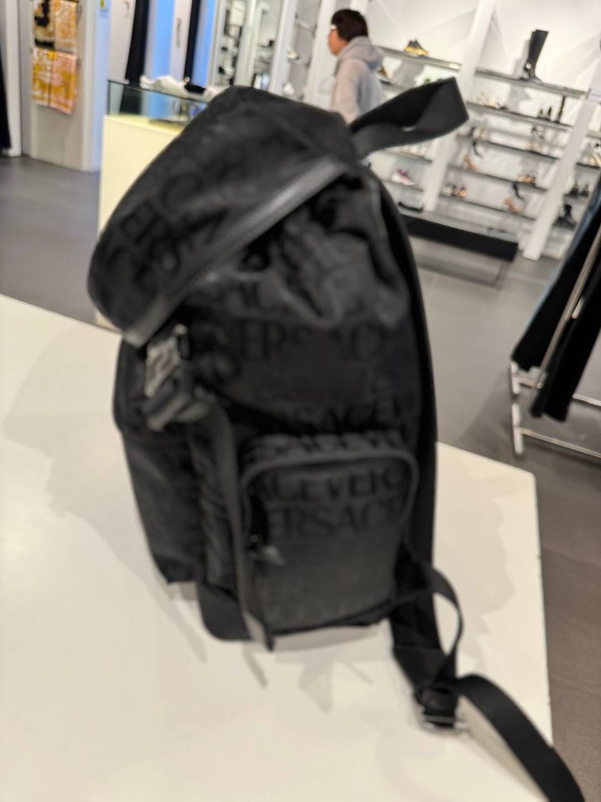 VERSACE Backpack side view - Men's luxury Bags