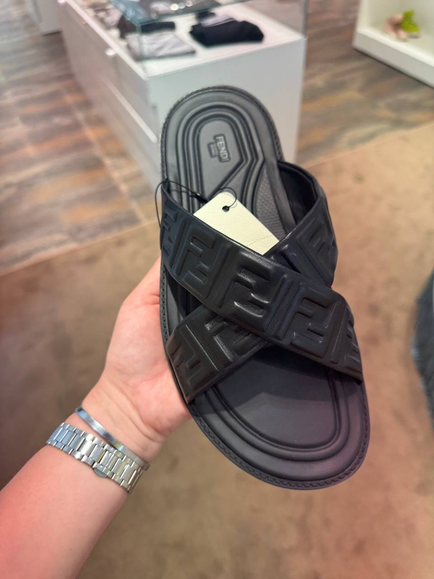 FENDI Slides front view - Men's luxury Shoes