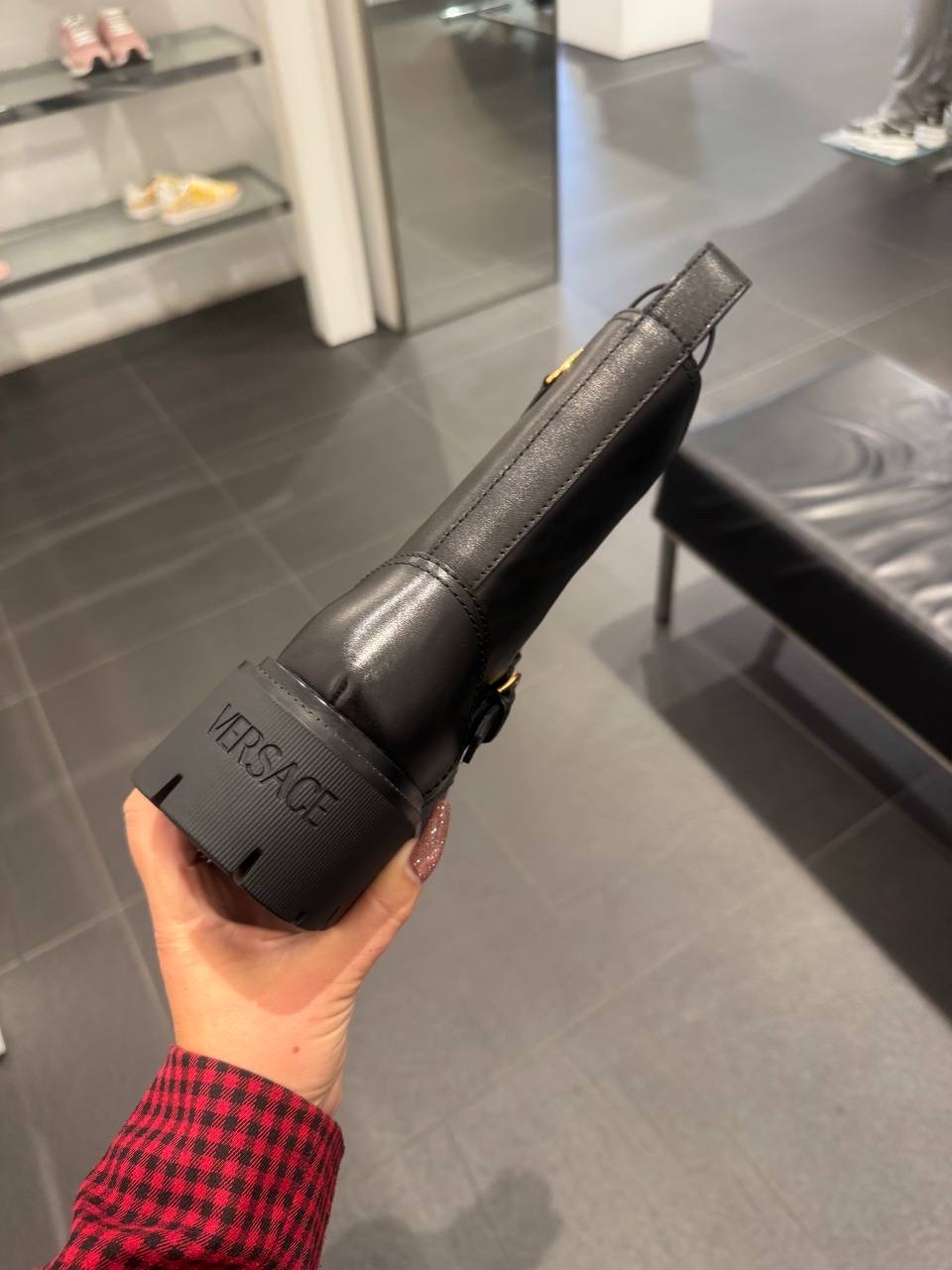 VERSACE Boots side view - Women luxury Shoes