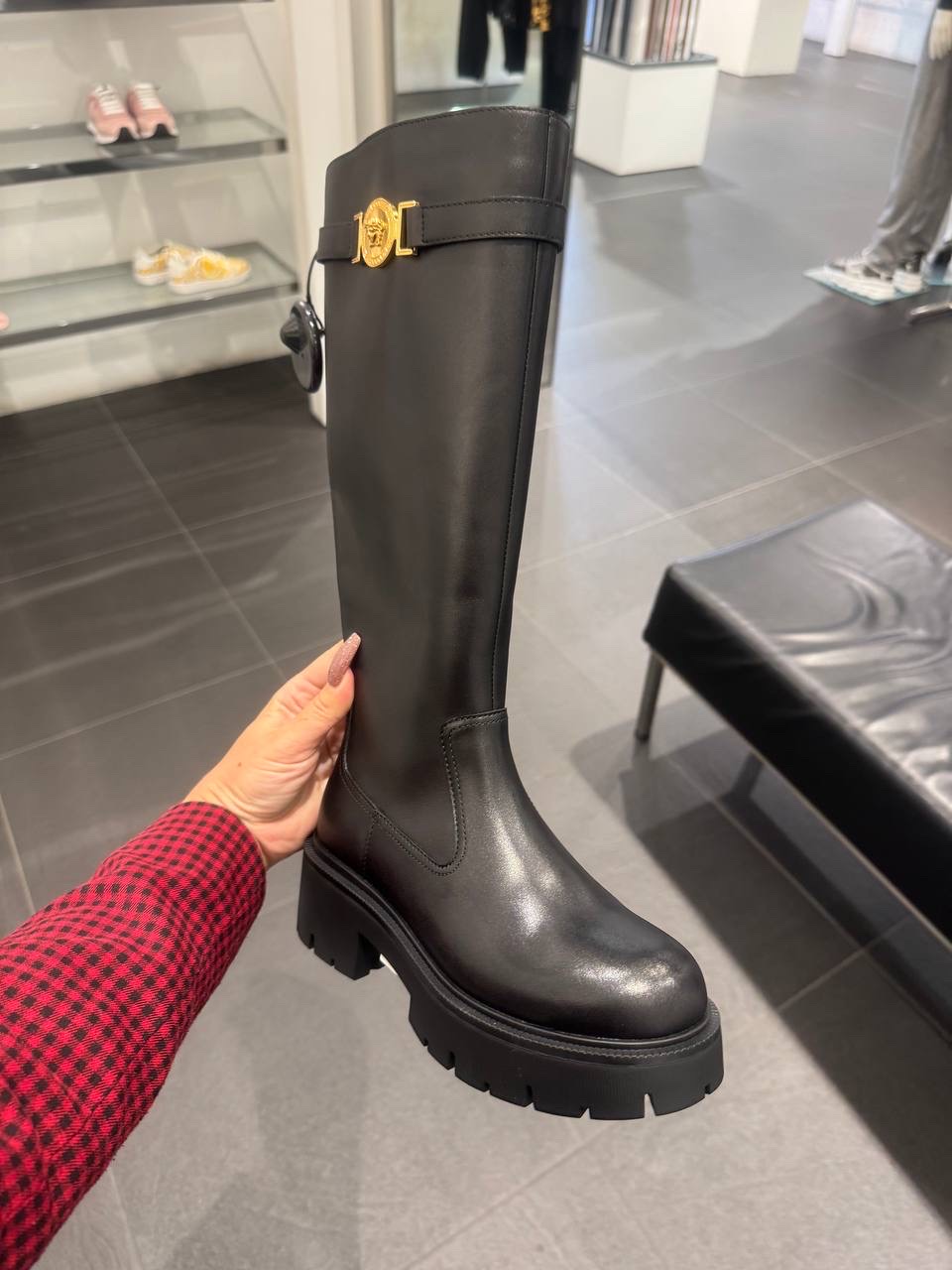 VERSACE Boots side view - Women luxury Shoes