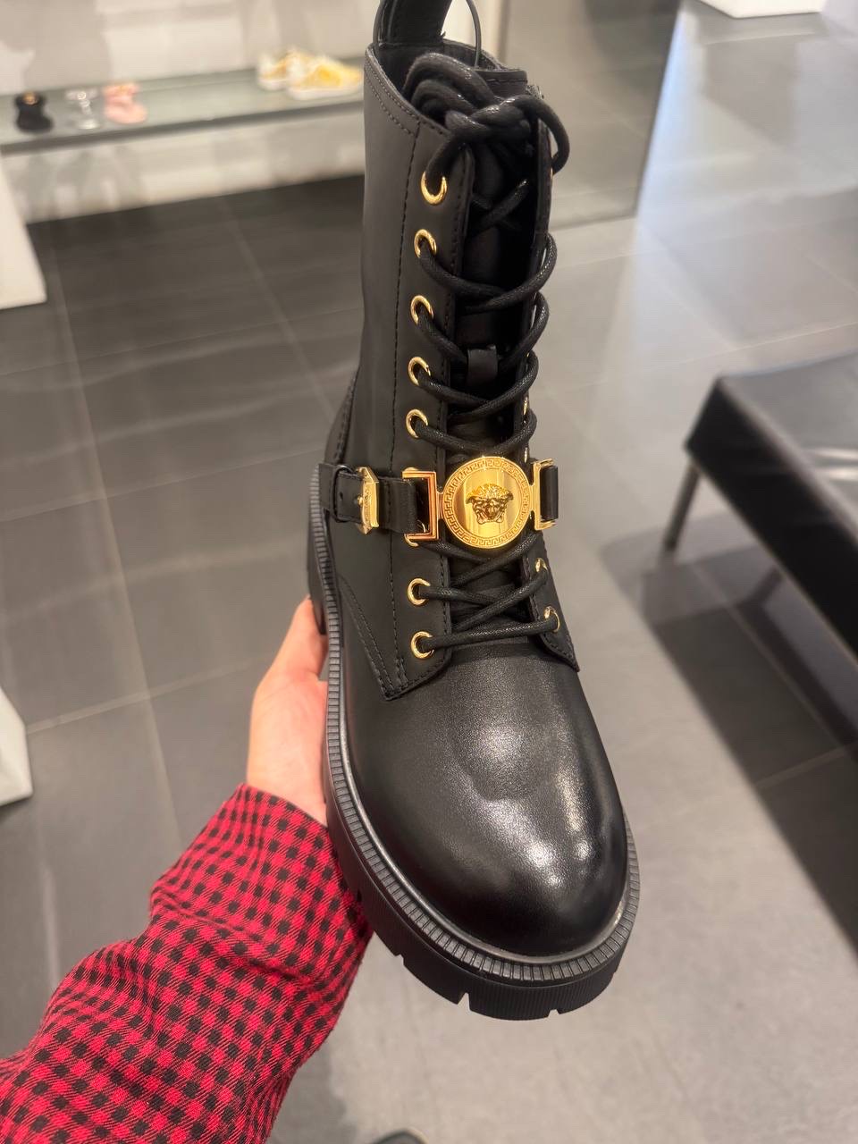 VERSACE Boots side view - Women luxury Shoes