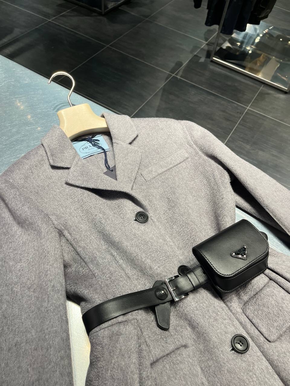 PRADA Coats side view - Women luxury Clothes