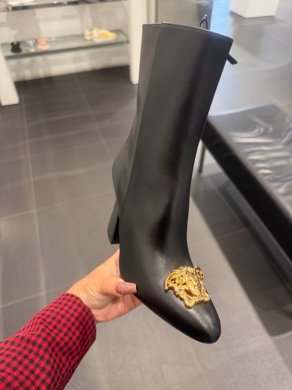 VERSACE Boots side view - Women luxury Shoes