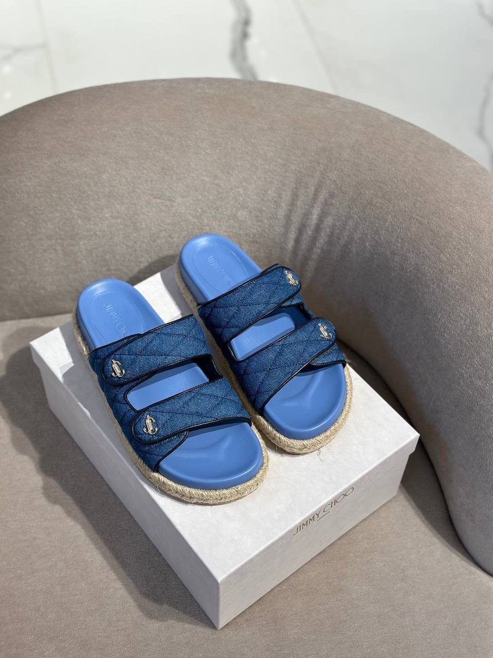JIMMY CHOO Slides side view - Women's luxury Shoes