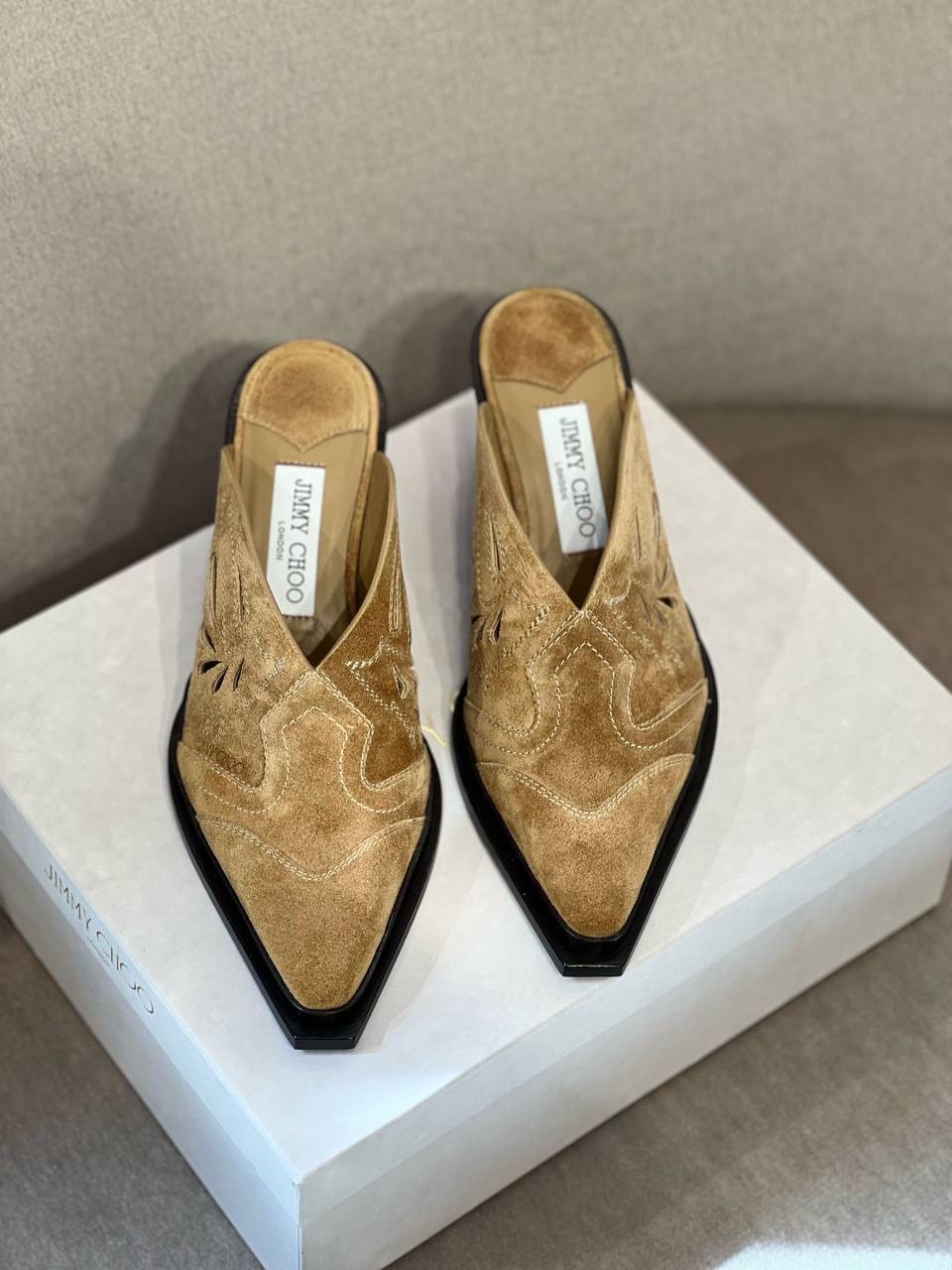 JIMMY CHOO Mules side view - Women's luxury Shoes
