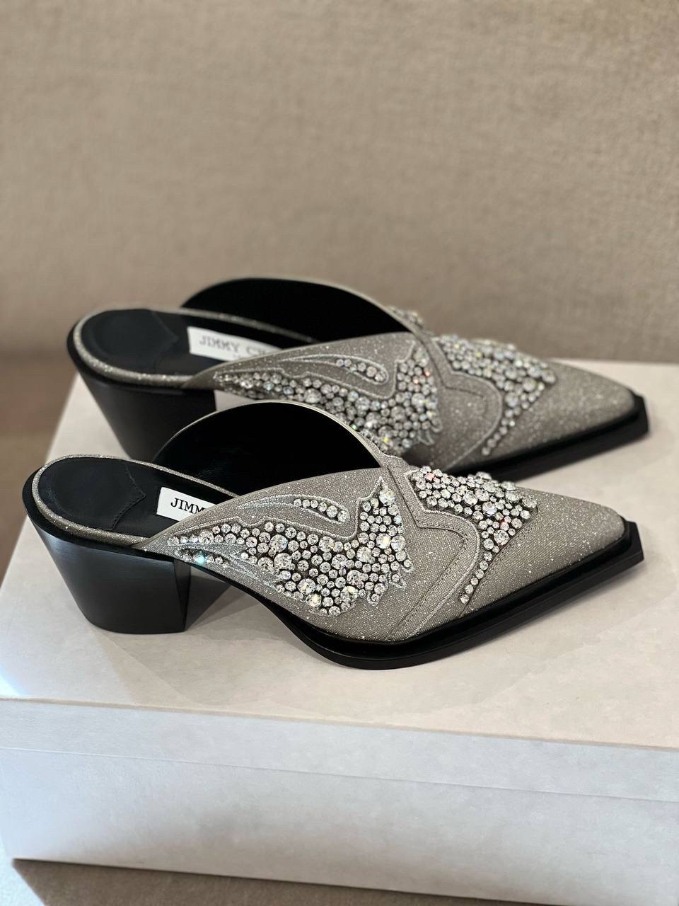 JIMMY CHOO Mules side view - Women's luxury Shoes