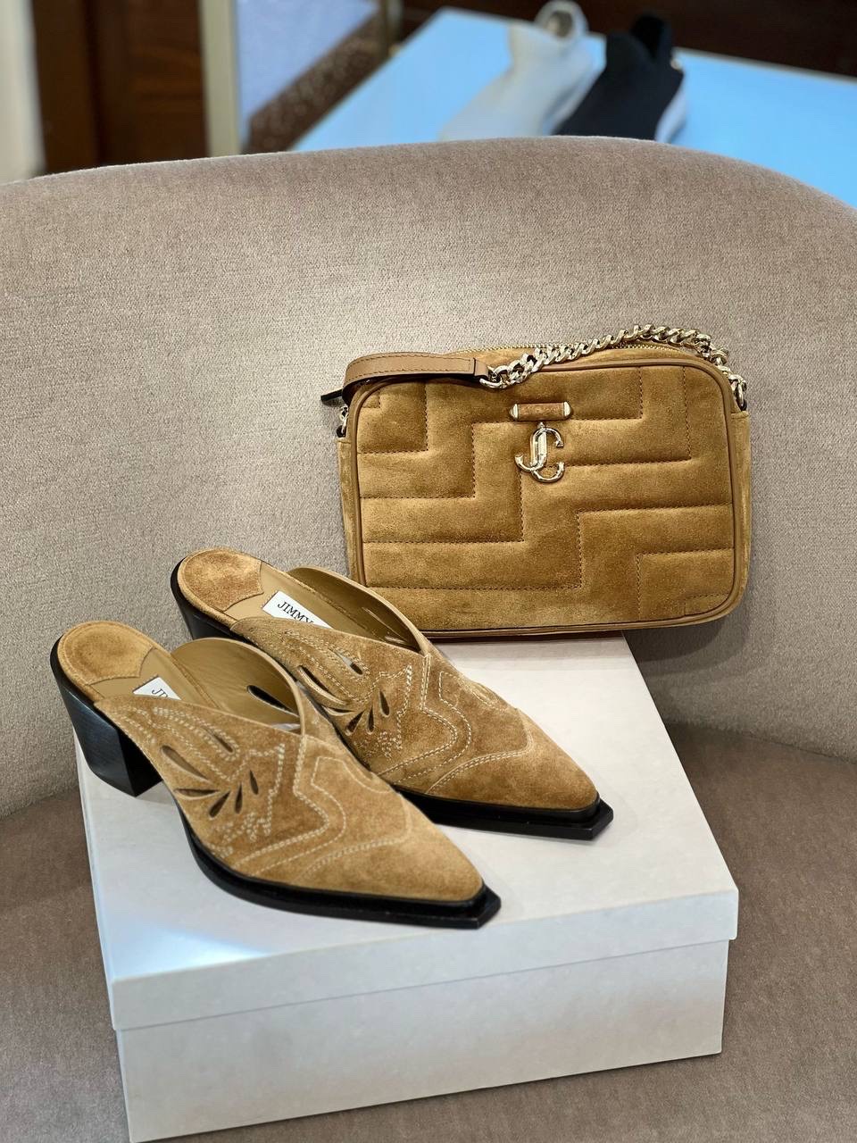 JIMMY CHOO Mules side view - Women's luxury Shoes