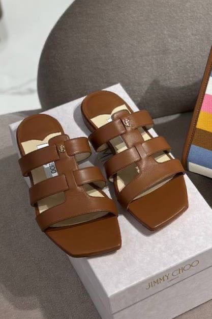 JIMMY CHOO Slides side view - Women's luxury Shoes