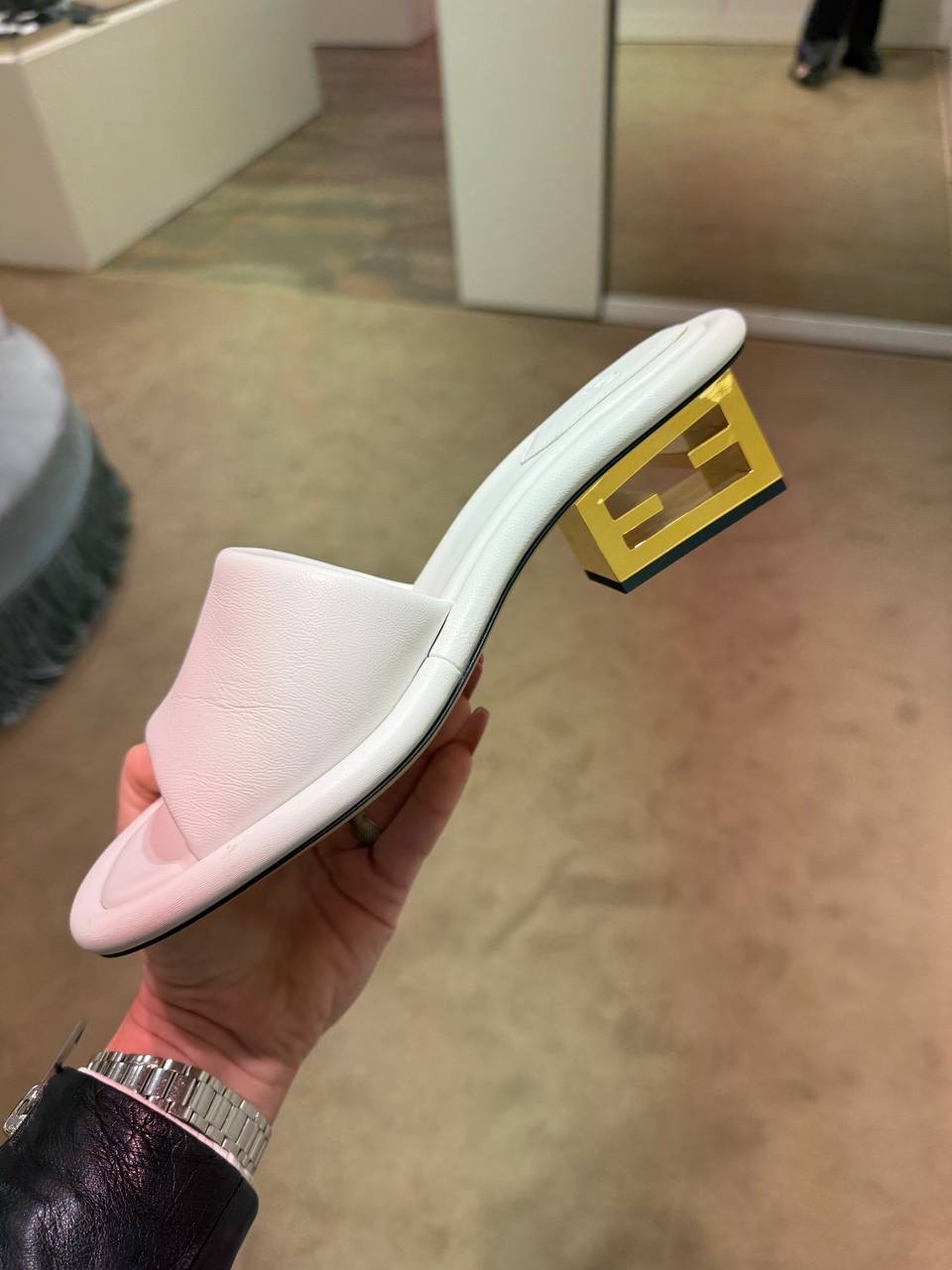 FENDI Slides side view - Women's luxury Shoes
