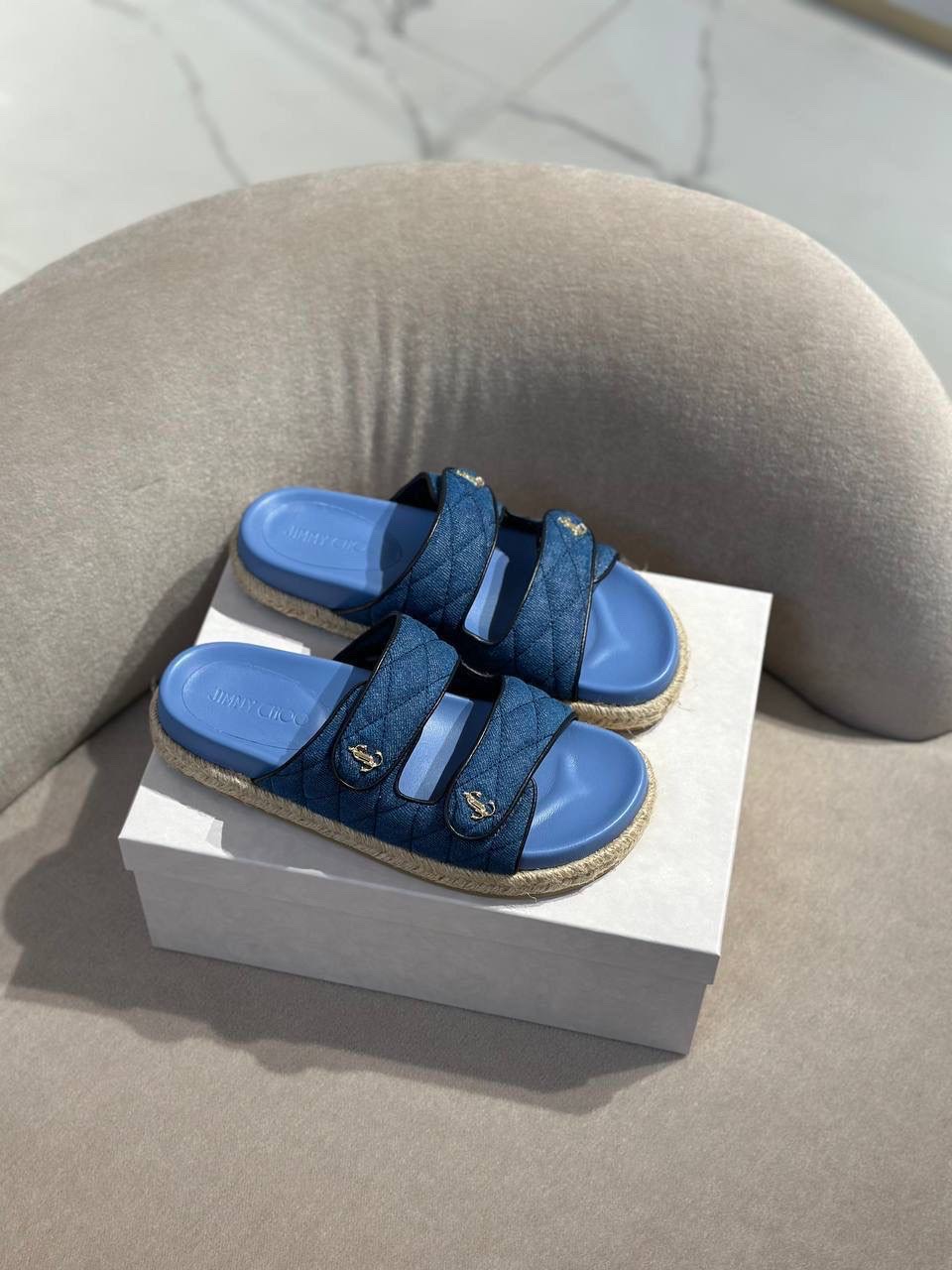 JIMMY CHOO Slides front view - Women's luxury Shoes