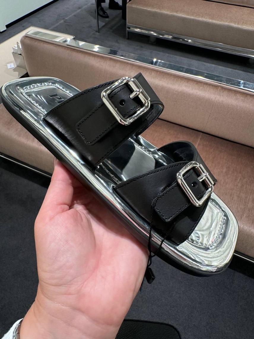 PRADA Slides front view - Women's luxury Shoes