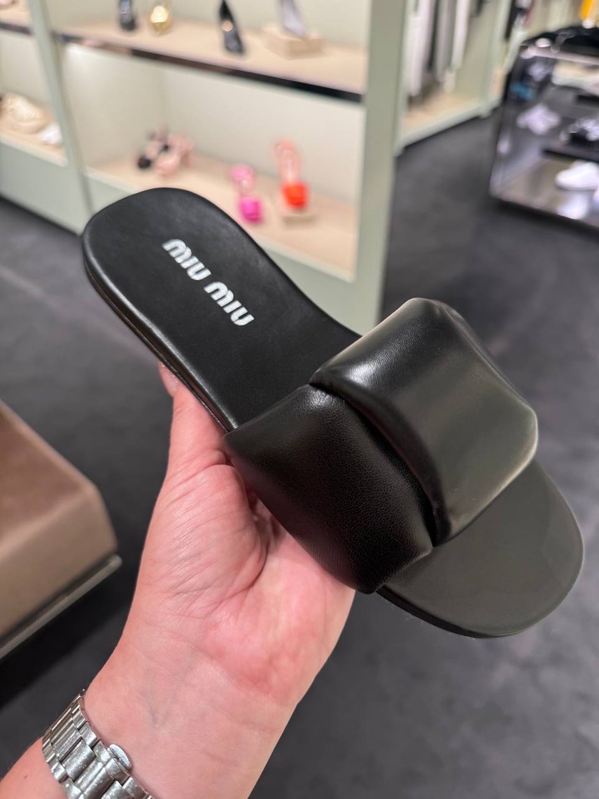 MIU MIU Slides front view - Women's luxury Shoes