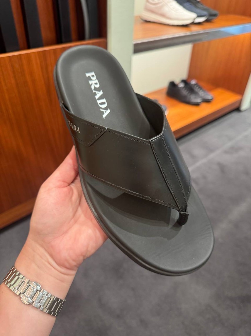 PRADA Slides side view - Men's luxury Shoes