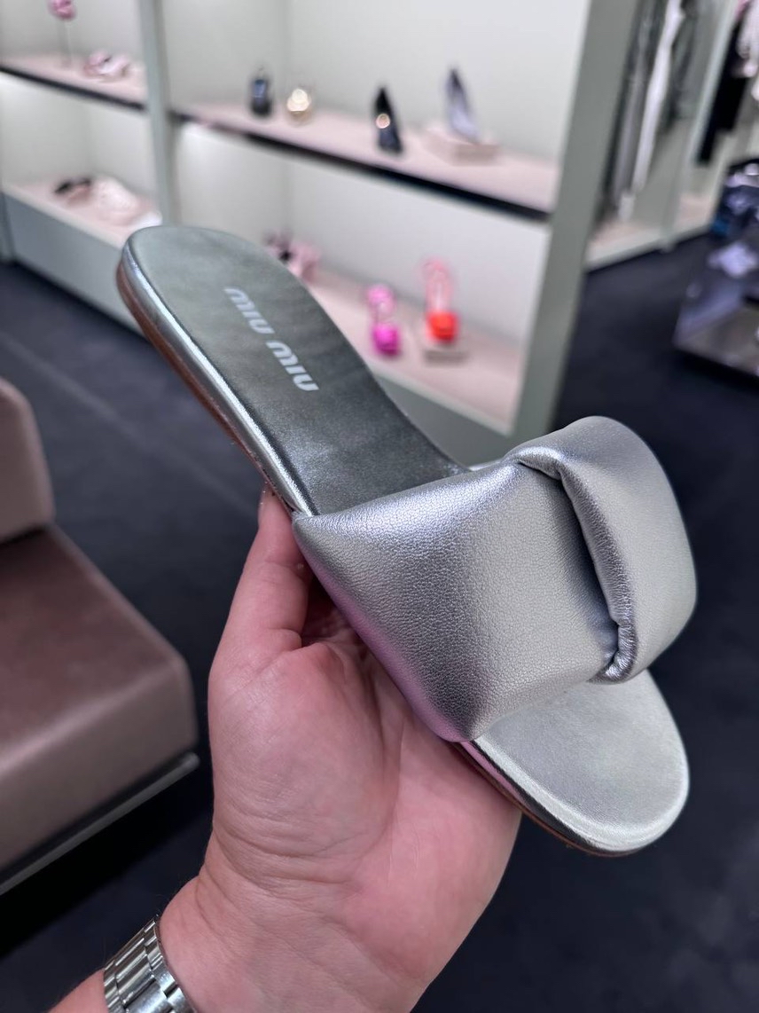 MIU MIU Slides front view - Women's luxury Shoes