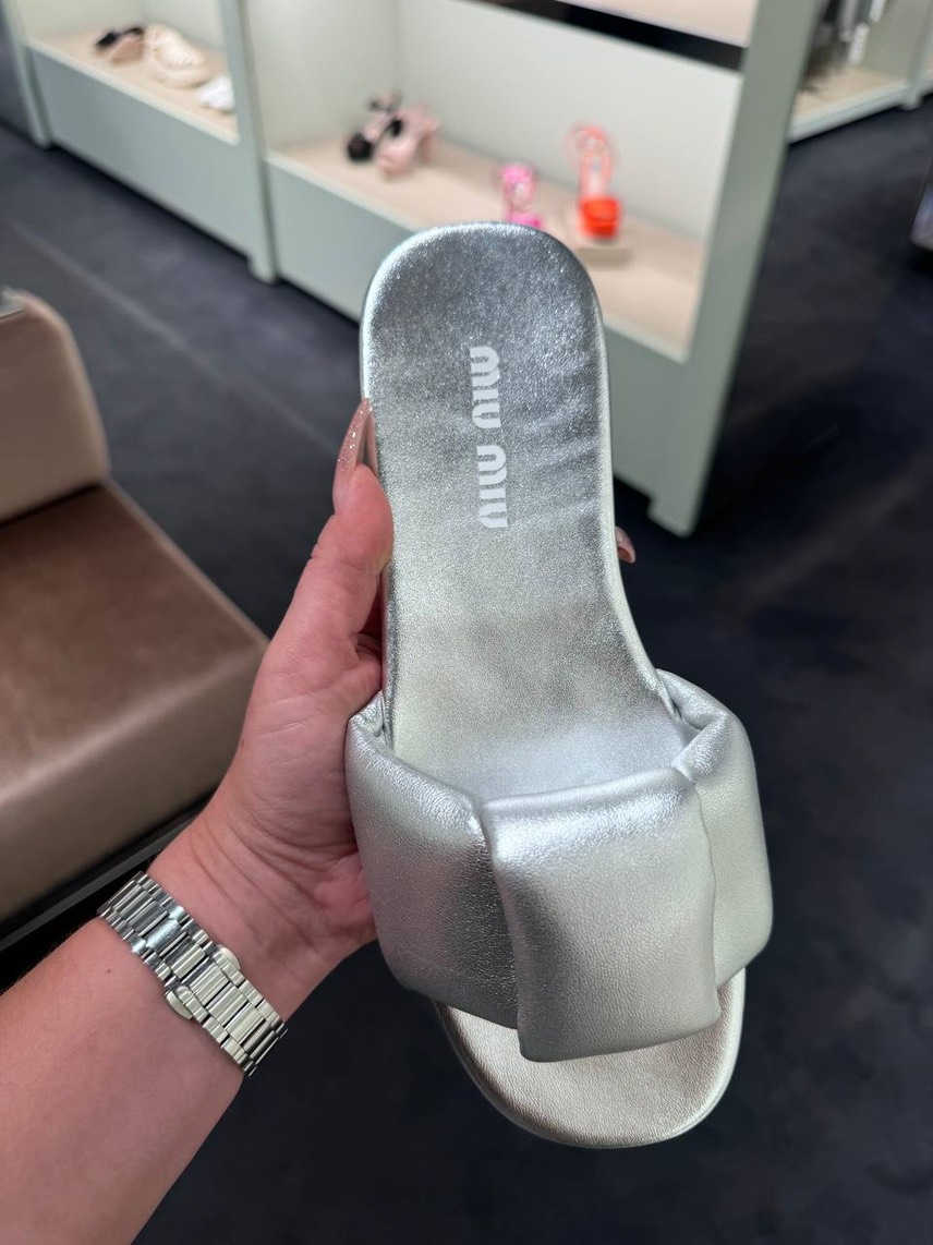 MIU MIU Slides side view - Women's luxury Shoes