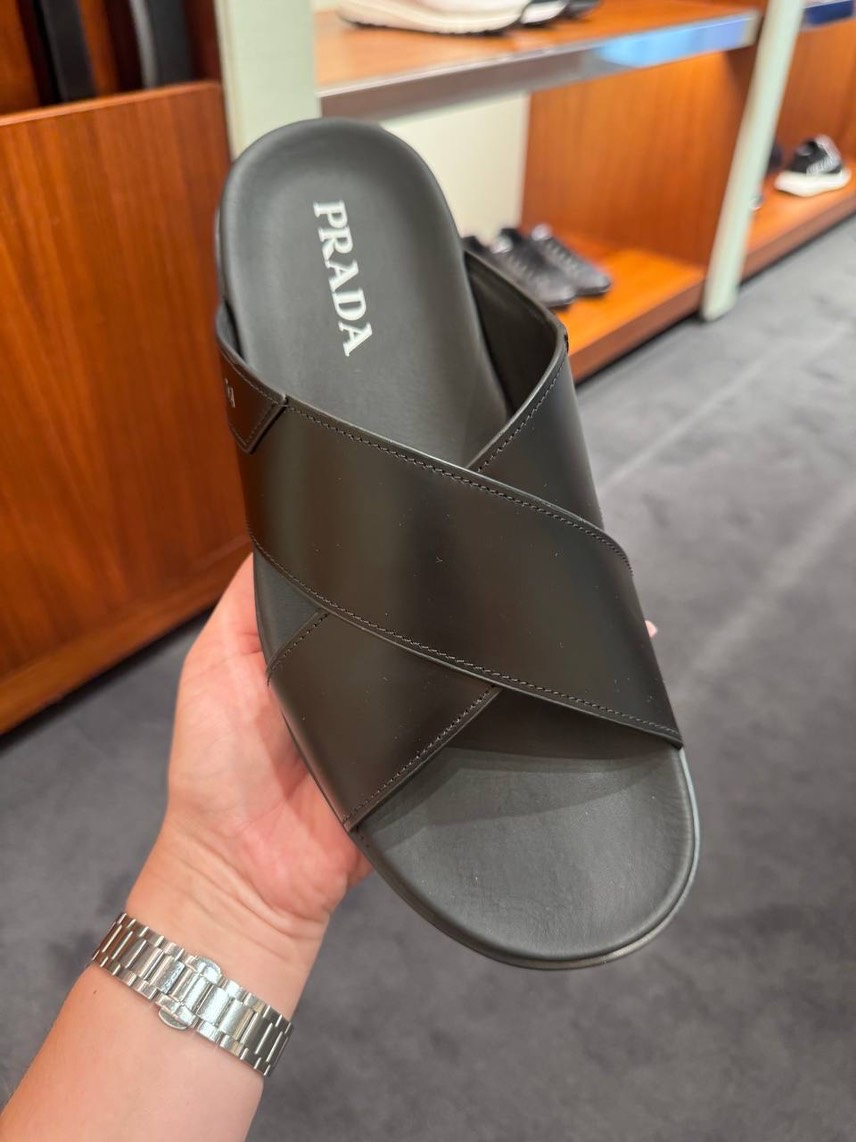 PRADA Slides side view - Men's luxury Shoes