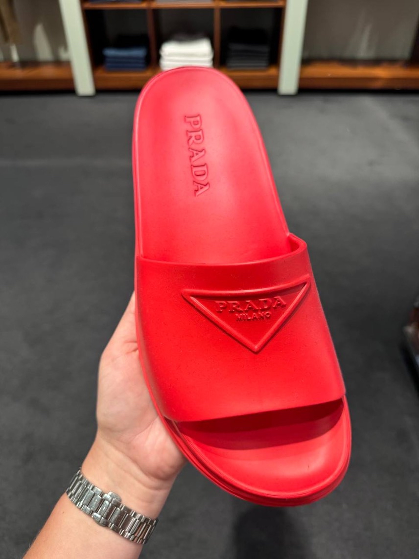 PRADA Slides side view - Men's luxury Shoes