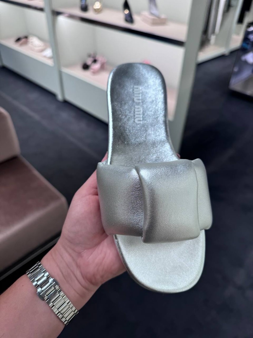MIU MIU Slides side view - Women's luxury Shoes