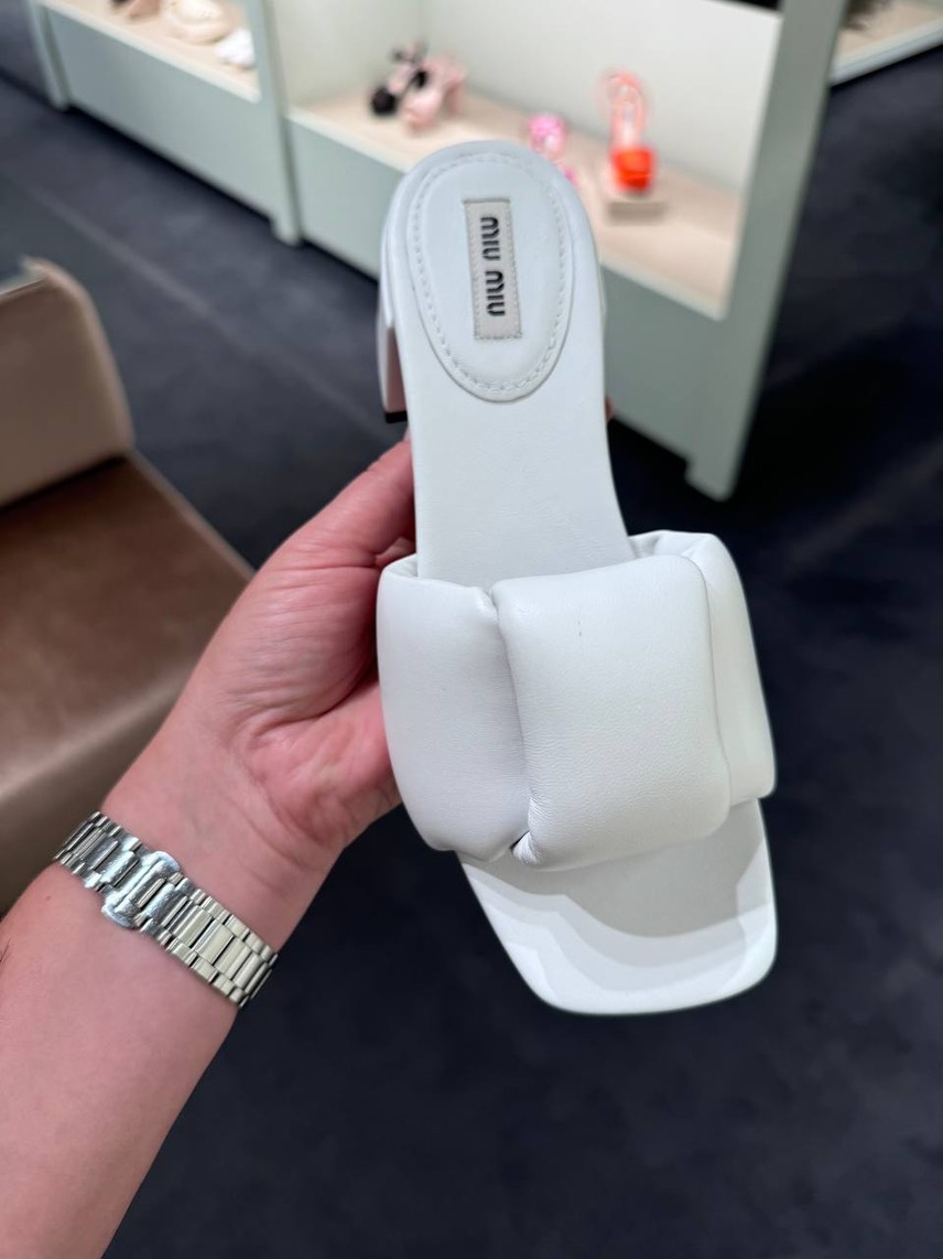 MIU MIU Slides side view - Women's luxury Shoes