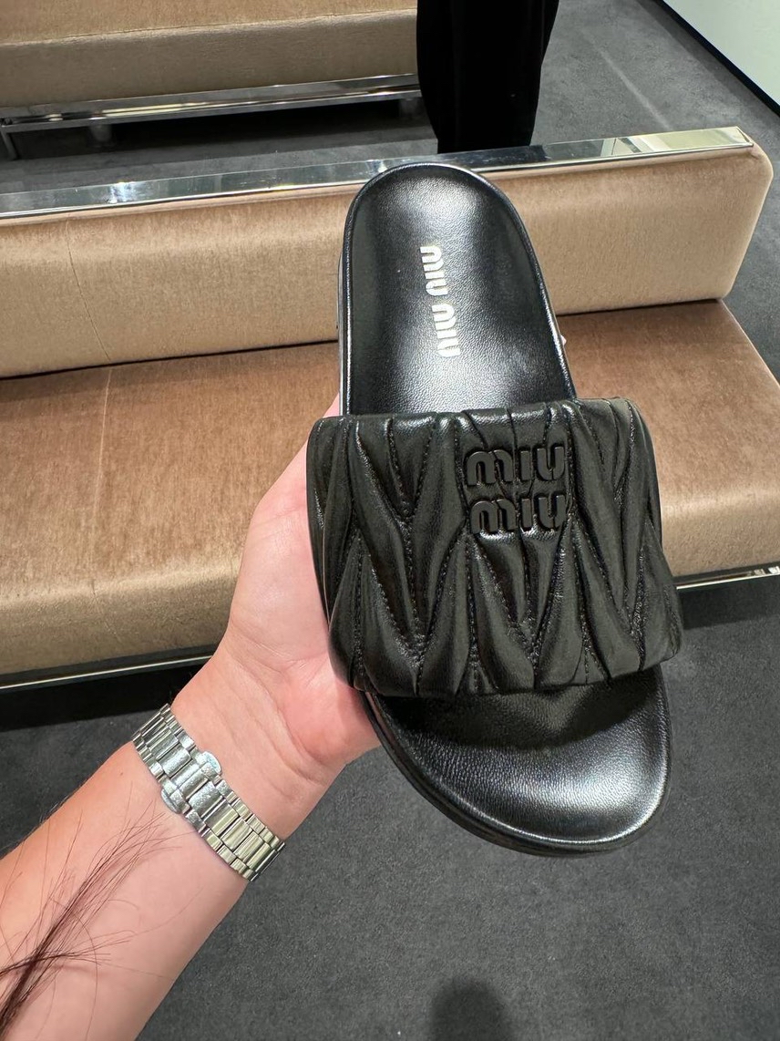 MIU MIU Slides side view - Women's luxury Shoes