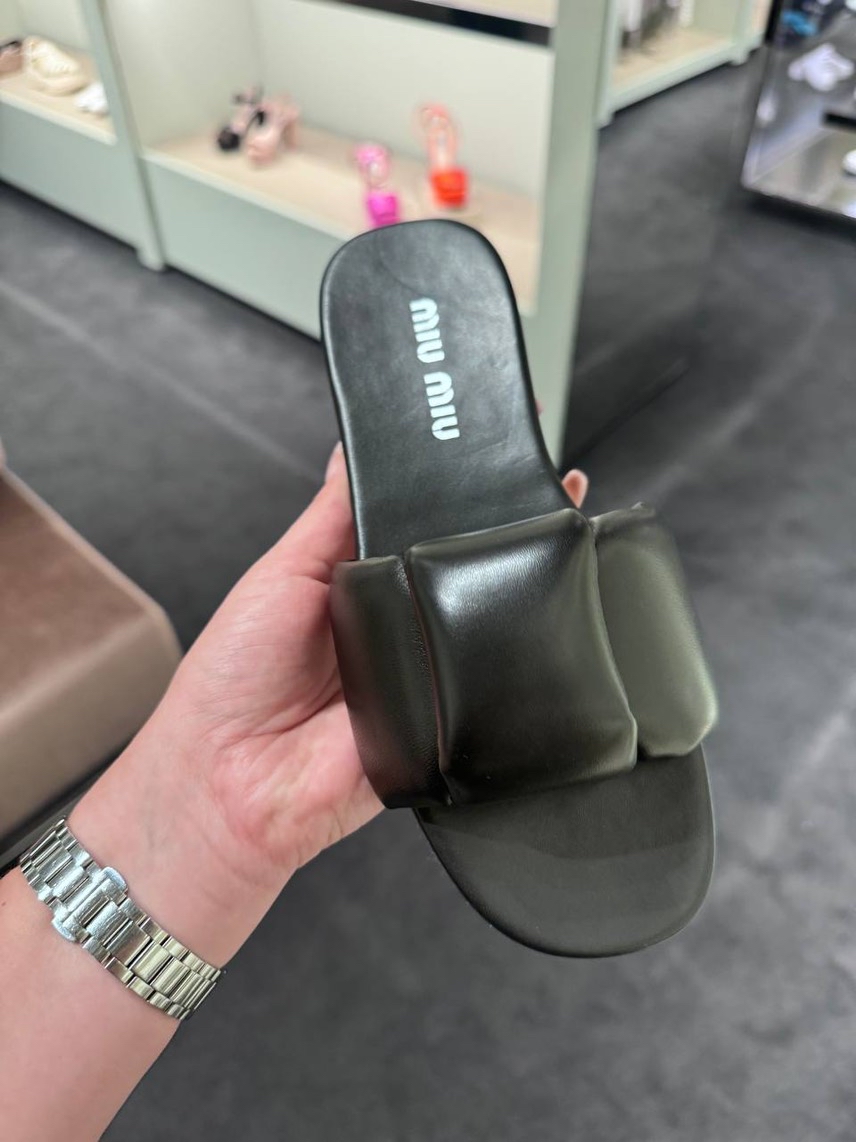 MIU MIU Slides side view - Women's luxury Shoes