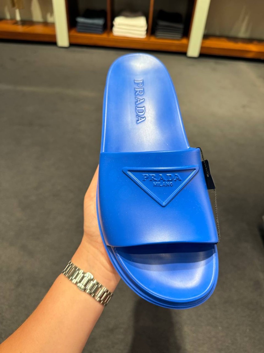 PRADA Slides side view - Men's luxury Shoes