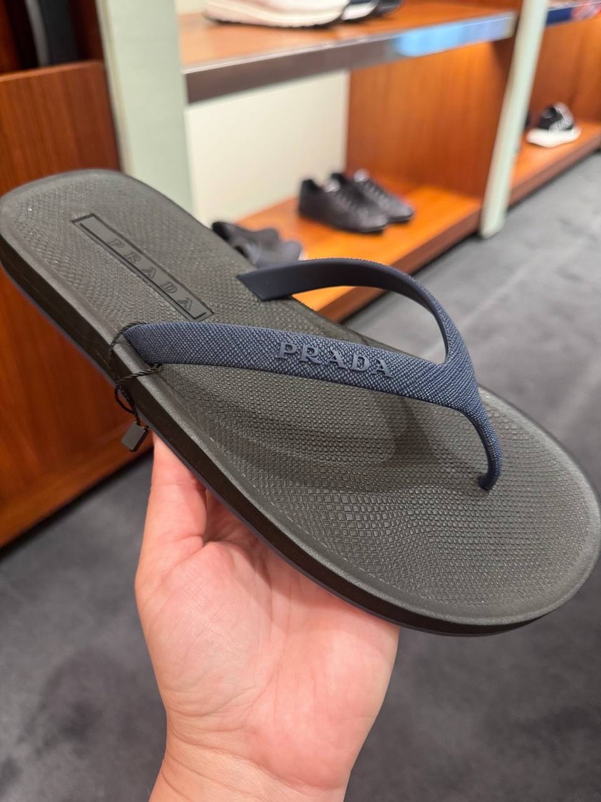 PRADA Slides front view - Men's luxury Shoes