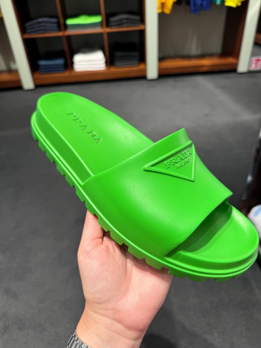 PRADA Slides front view - Men's luxury Shoes