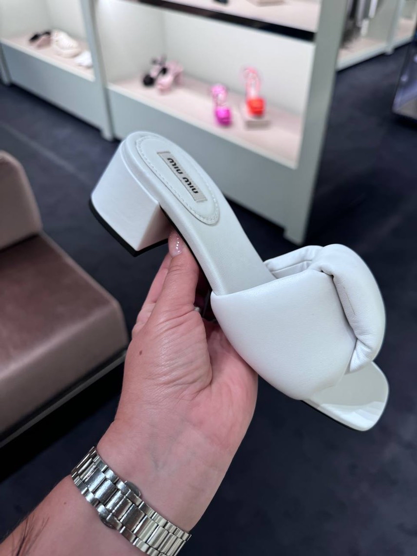 MIU MIU Slides front view - Women's luxury Shoes